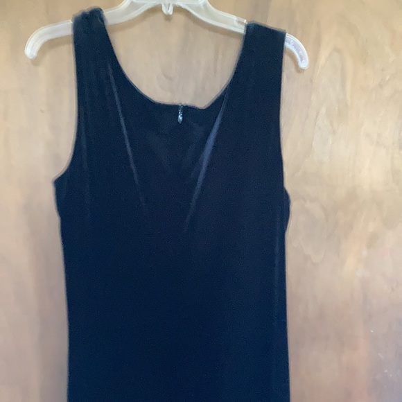 Relisted Coldwater Creek sleeveless long black velvet dress classic - Picture 7 of 13